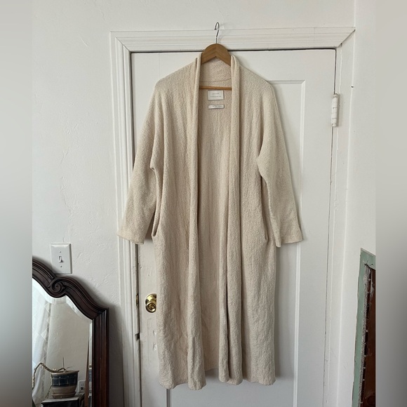 [SOLD] Uzbek Pima Cotton Cardigan in Cream - Picture 4 of 9
